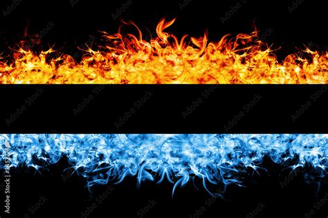 Red and blue fire frame. Stock Illustration | Adobe Stock