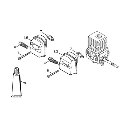 Stihl FS 55 Brushcutter FS55R Z Parts Diagram Muffler