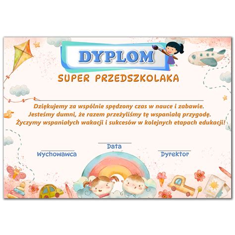 Dyplomy Super Przedszkolaka Ryneczek Inspiracji