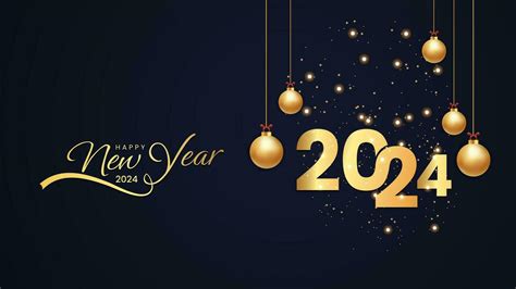 2024 Happy New Year Background Design. Greeting Card, Banner, Poster ...