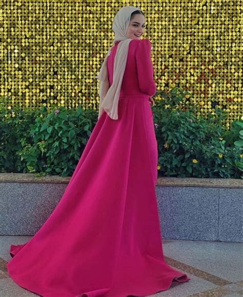 Long Sleeve Party Dresses With Hijab Zahrah Rose Party Dress Long Sleeve Soiree Dress