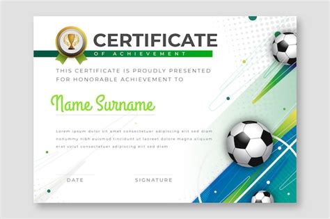 Imágenes de Certificado Deportivo Futbol Descarga gratuita en Freepik