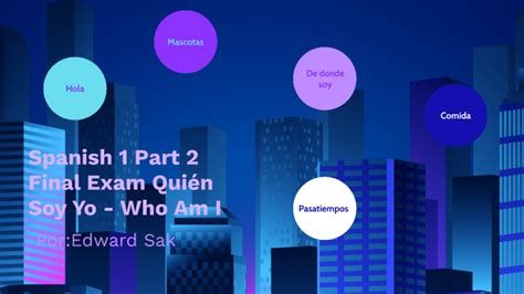 Spanish 1 Part 2 Final Exam Quién Soy Yo Who Am I by edward sak on Prezi