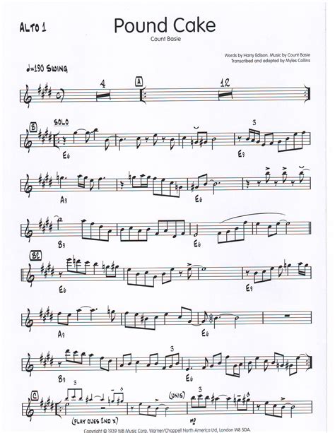 Pound Cake Basie Count By Composer Performer Jazz Ensemble Big