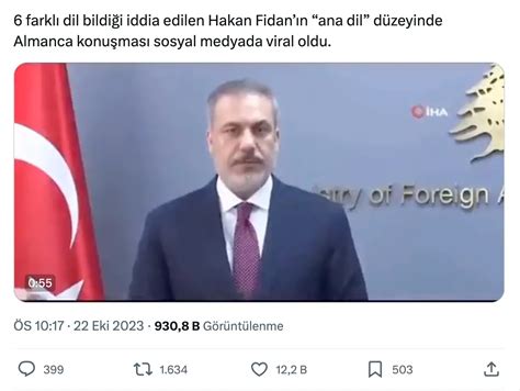 Videonun Hakan Fidan Almanca Konu Urken G Sterdi I Iddias Teyit