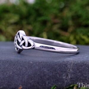 Celtic Endless Knot Ring Solid Sterling Silver Ring Womens Promise