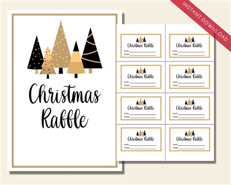 Christmas Raffle Tickets Printable Holiday Raffle Tickets Christmas Activities Party Games