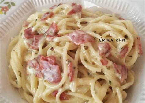 Resep Spaghetti Carbonara Oleh Erika Rhn Cookpad