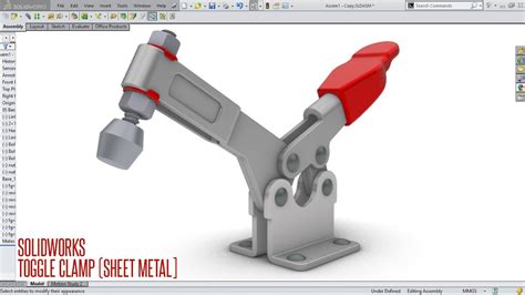 Design Of Toggle Clamp Using Sheet Metal Feature In SolidWorks