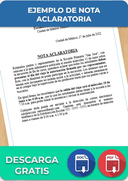 Carta Aclaratoria Ejemplos Y Formatos Word Pdf Images And Photos