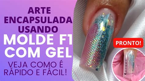 ARTE ENCAPSULADA MADREPÉROLA E TELA FURTA COR NO MOLDE F1 GEL