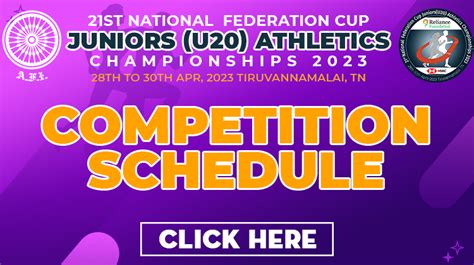 21st National Junior Federation Cup 2023 – Competition Schedule – 21st ...