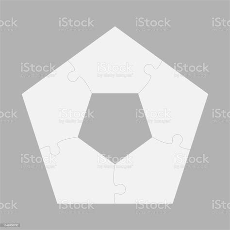 5 조 각 직소 퍼즐 펜타곤 정보 그래픽 지그소 퍼즐에 대한 스톡 벡터 아트 및 기타 이미지 지그소 퍼즐 데이터 5