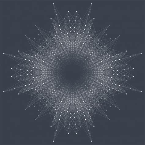 Forma Redonda Abstracta Geom Trica Con L Nea Y Puntos Conectados