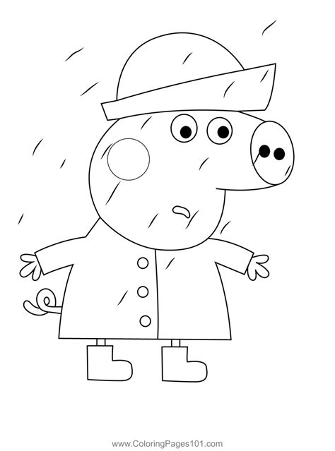 Sad Pig Coloring Page For Kids Free Peppa Pig Printable Coloring