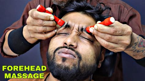 Forehead Massage By Indian Barber Biswajit Forehead And Shoulder