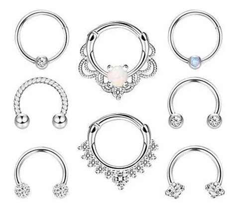 Aros Septum Rings 16g Acero Inoxidable Septum Clicker Herr Envío gratis