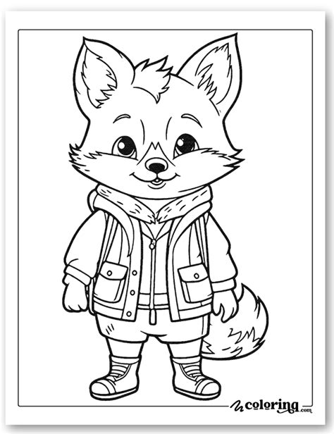 🦊 Free Printable Cute Fox Coloring Page Fun Coloring Activity In 2024 Fox Coloring Page