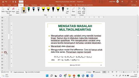 Uji Asumsi Klasik Spss Youtube