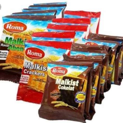 Jual Roma Malkist Sachet Renceng Isi 10 Pcs Coklat Abon Cracker