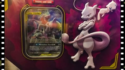 Opening A Mew And Mewtwo Tag Team Tin Youtube