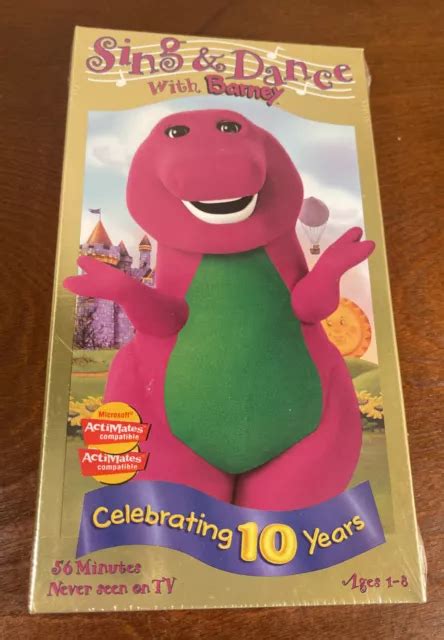 Barney Sing And Dance With Barney Vhs 1998 Brand New Celebrating 10 Years 2139 Picclick Ca