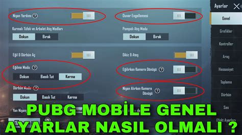 PUBG MOBİLE GENEL AYARLAR NASIL OLMALI YouTube