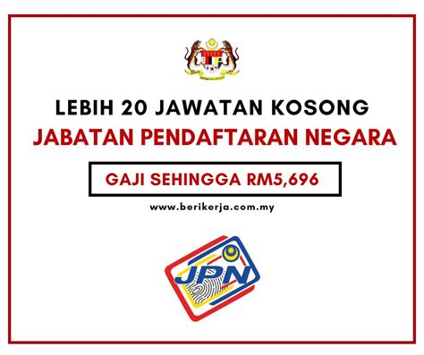 Pengambilan Lebih Kekosongan Di Jabatan Pendaftaran Negara Jpn