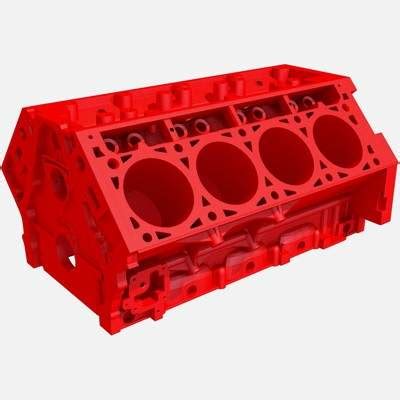 V8 Engine Block - 3D Model by 3D Horse