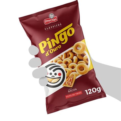 Salgadinho de Trigo Bacon Elma Chips Pingo d Ouro Clássicos 120g