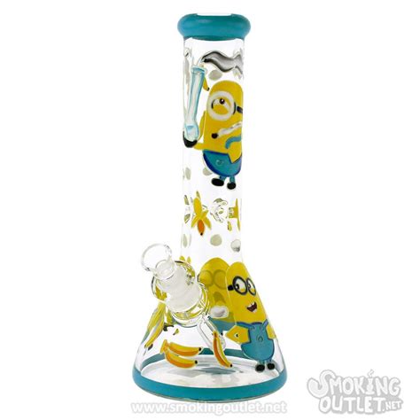 Smoking Outlet: Minion Bob and Minion Kevin Go Bananas Glow in the Dark Beaker Bong | Leafly