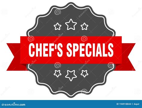 Chef S Specials Label Chef S Specials Isolated Seal Sticker Sign