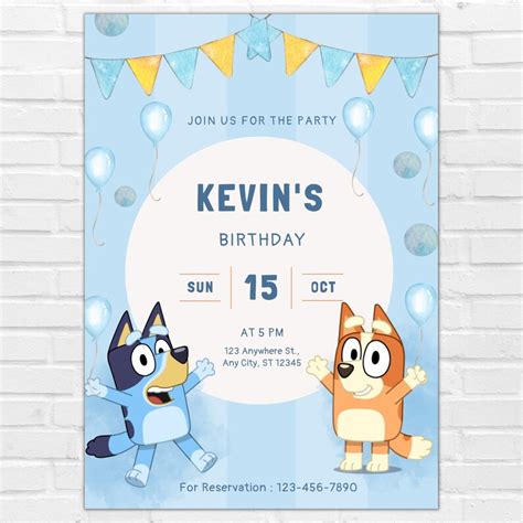 Bluey Birthday Invitation Bluey Instant Download Edible Etsy Uk Paw Sexiz Pix