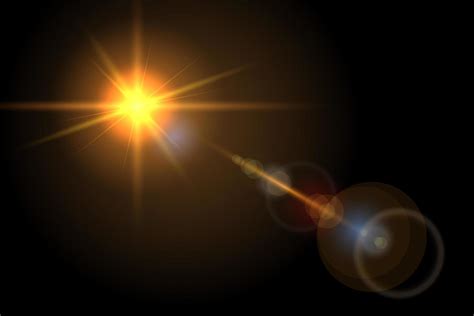 Lens flare isolated on black background 5216959 Vector Art at Vecteezy