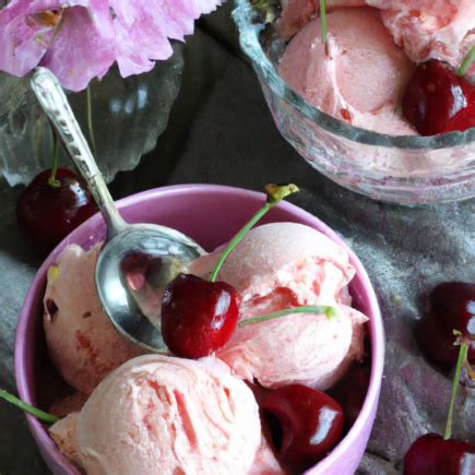 Selbstgemachtes Kirsch Eis Ein Fruchtiger Genuss