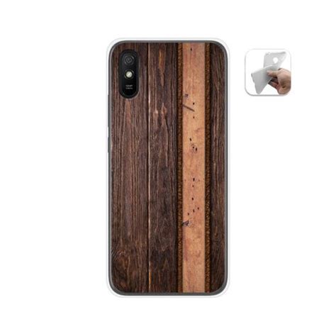 Funda Gel Tpu Xiaomi Redmi 9a 9at Diseño Madera 05 con Ofertas en