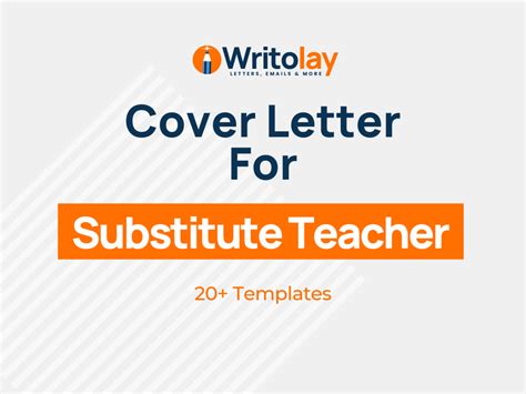 Substitute Teacher Cover Letter Templates Writolay