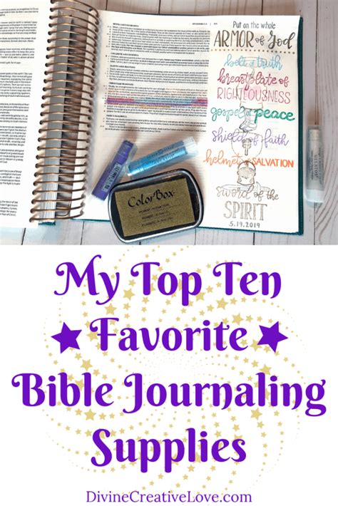 My Top Ten Favorite Bible Journaling Supplies Divine Creative Love