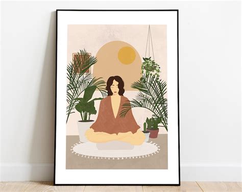 Yoga Art Print Meditation Yoga Print Yoga Wall Art Yoga Art Yoga