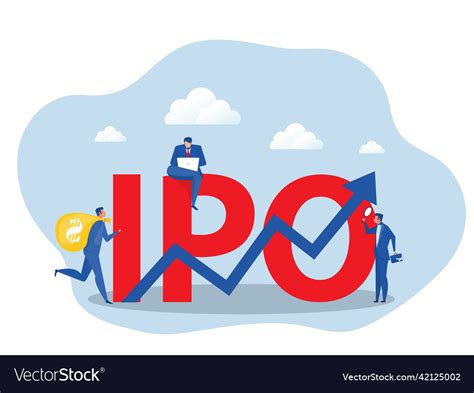 Ipo Initial Public Offering People Investing Vector Image