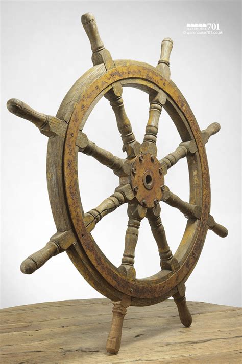 Authentic Wood And Iron Eight Spoke Ships Wheel