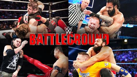 Wwe Battleground 2017 Match Card Predictions Youtube