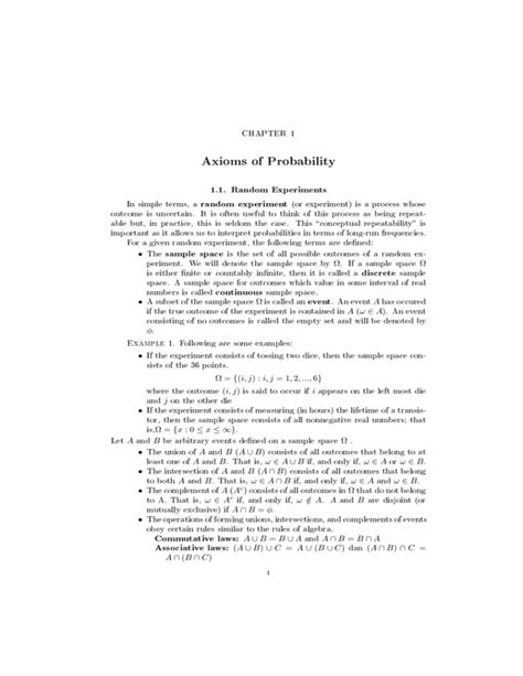 Axioms of Probability