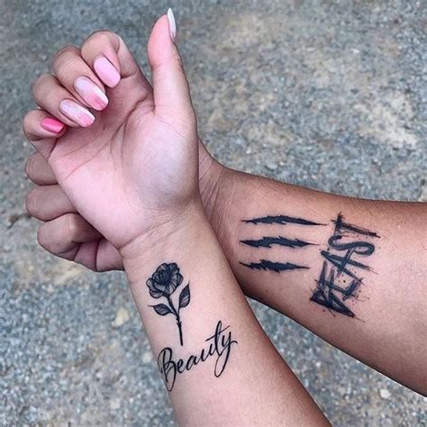 20 Matching Tattoos for Couples Married - Inspired Beauty | Cute couple tattoos, Couple tattoos ...