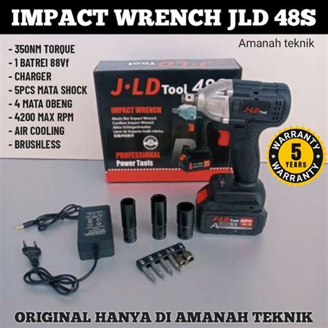 Jual Impact Wrench Jld 48s Brushless Mesin Bor Pembuka Baut Ban Motor Mobil Bolak Balik Variabel