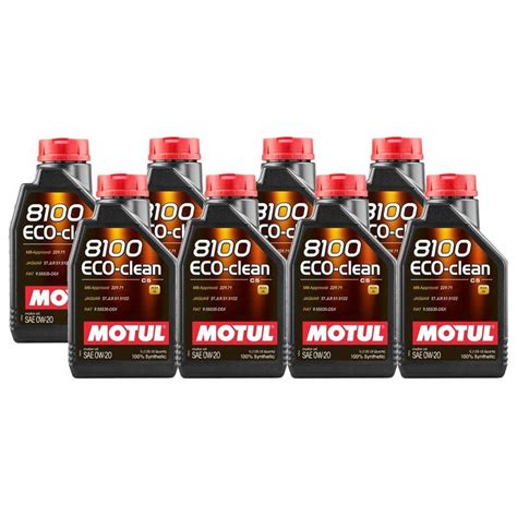 Engine Oil 0w20 Set Of 8 8 Liter Eco Clean 8100 Motul Bm