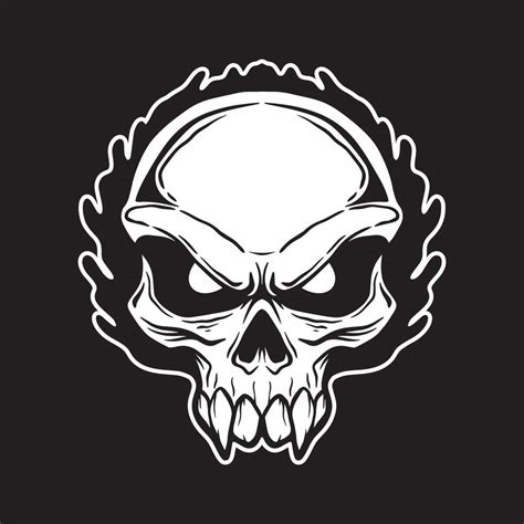 Skull art black and white hand drawn illustrations vector 41167045 ...