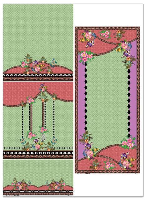 The Front And Back Side Of A Cross Stitch Pattern For A Tablecloth With