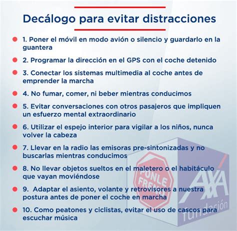 Decálogo para evitar las distracciones al volante PONLE FRENO