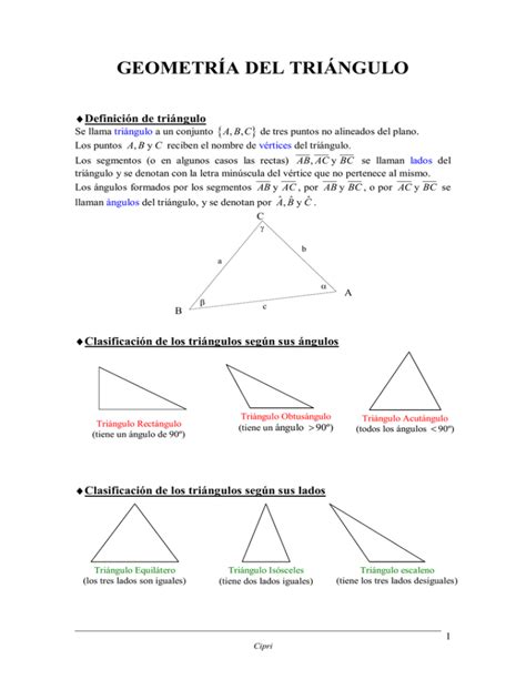 Geometr A Del Tri Ngulo